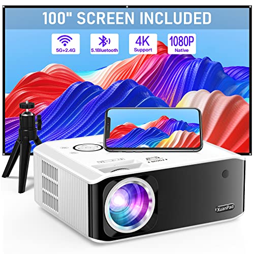 2023 Upgraded 1080P WiFi Bluetooth Projector