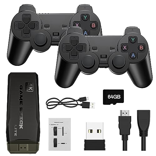 2.4G Wireless Retro Game Console, Dual Controllers, HDMI Output