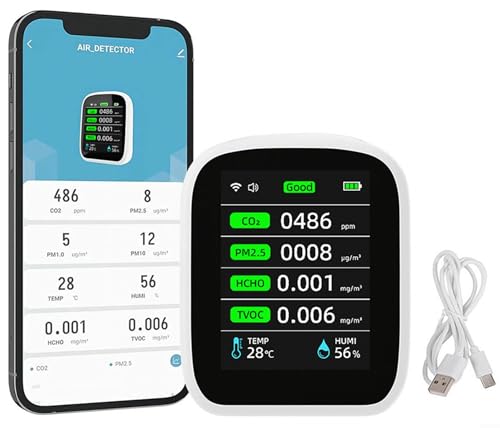 Smart WiFi Air Quality Monitor with 8 Functions