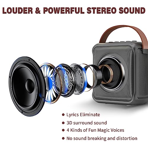 Ankuka Karaoke Toys with Microphone & LED Lights
