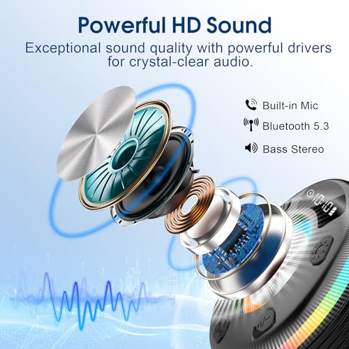 OYIB Shower Speaker: Portable Bluetooth Speaker with RGB Lights