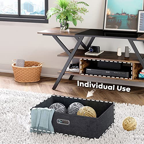 Bestier 55 Inch TV Stand with LED Lights