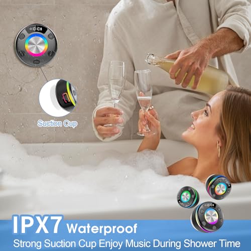 OYIB Shower Speaker: Portable Bluetooth Speaker with RGB Lights