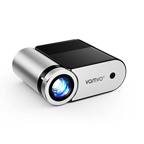 Vamvo Mini Portable Projector, Full HD 1080P, Compatible with iOS/Android