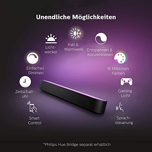 Philips Hue Play Smart Light Bar Double Pack, Black