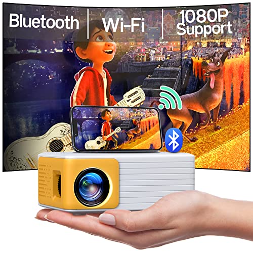 Portable Mini Projector with Bluetooth and WiFi - Full HD 1080P