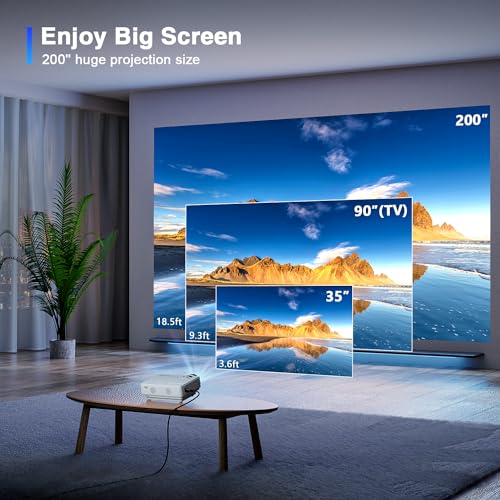 XuanPad Mini Projector - Full HD 1080P, Portable