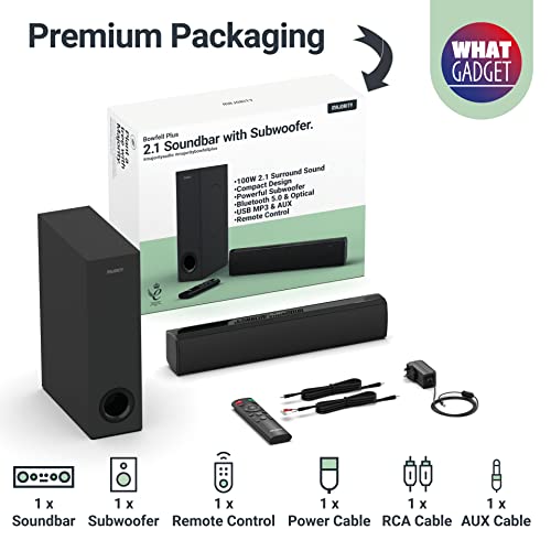 Bowfell Plus Bluetooth Soundbar with Subwoofer - 100W