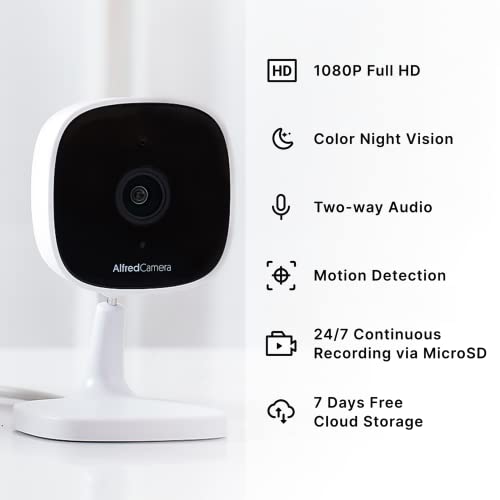 AlfredCamera Bullet Camera: Full HD, Night Vision, Wide-Angle
