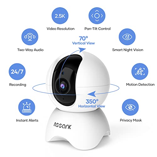 Assark 5MP HD 2.5K Security WiFi Camera