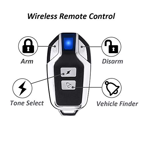 Wireless Motorcycle Bicycle Alarm: Anti-Theft Security, IP55 Waterproof