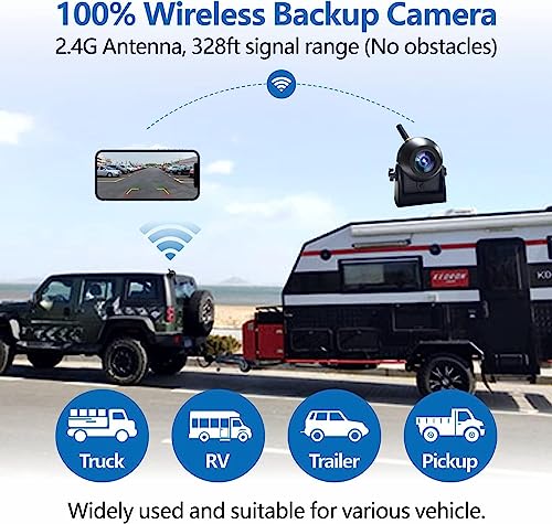 Wireless Magnetic WiFi Backup Camera for iPhone Android