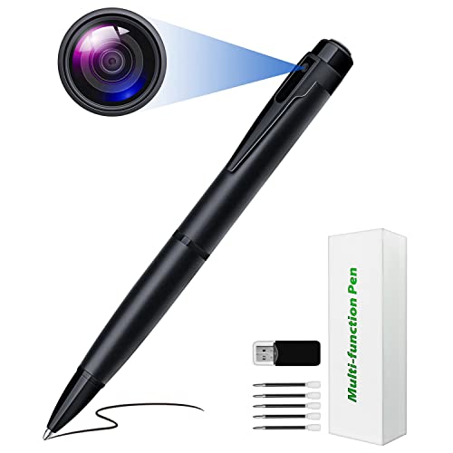 HD 1080P Spy Camera Pen, Mini Nanny Pocket Cam
