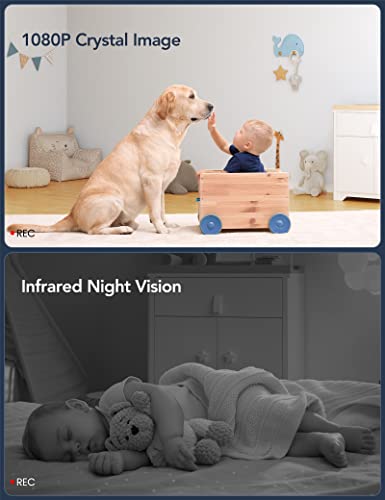 Indoor WiFi Security Camera: 1080P, Motion Detection, Alexa