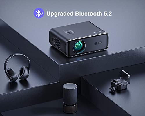 WiFi 6 Bluetooth HD Projector with Auto Focus