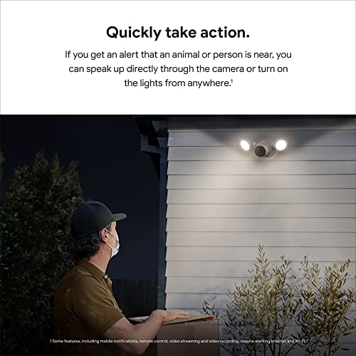 Google Nest Cam with Outdoor Floodlight - Smart Home WiFi Camera