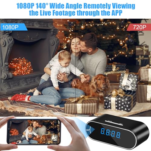 WiFi Spy Camera Clock: 1080P Mini Home Security