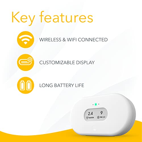 Airthings 2960 View Plus - Radon and Air Quality Monitor with PM 2.5, CO2