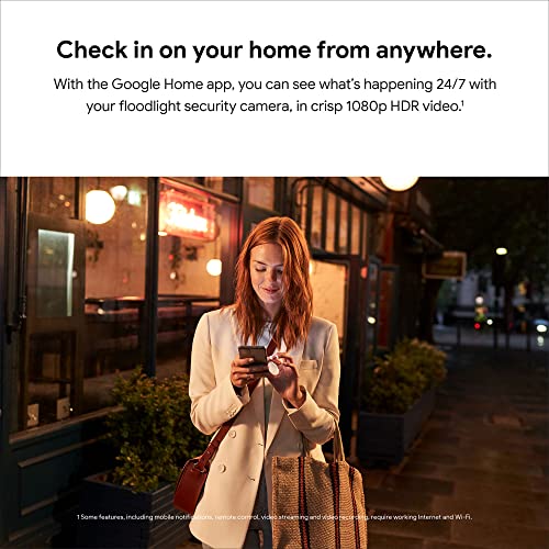 Google Nest Cam with Outdoor Floodlight - Smart Home WiFi Camera