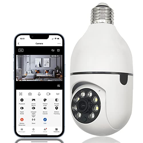 Wi-Fi Light Bulb Security Camera with Two-Way Voice