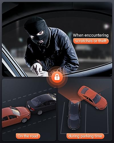 Wireless 3-Channel Dash Cam with Night Vision