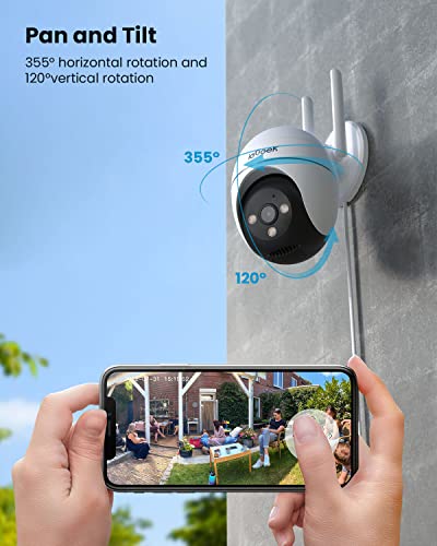 Wifi Outdoor PTZ Security Camera with Color Night Vision