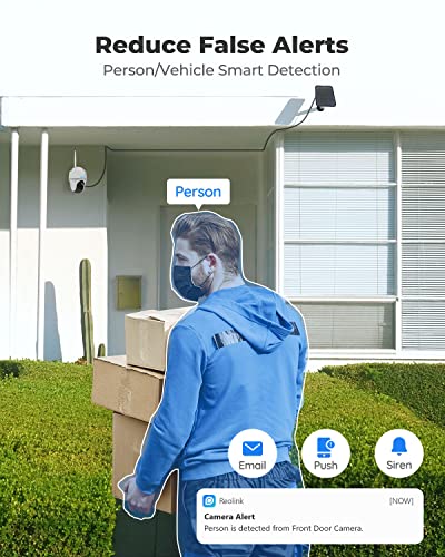 360° Pan-Tilt Wireless Solar Security Camera with Person/Vehicle Detection