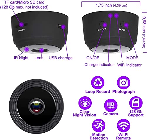 Wireless Mini Spy Camera with HD Night Vision