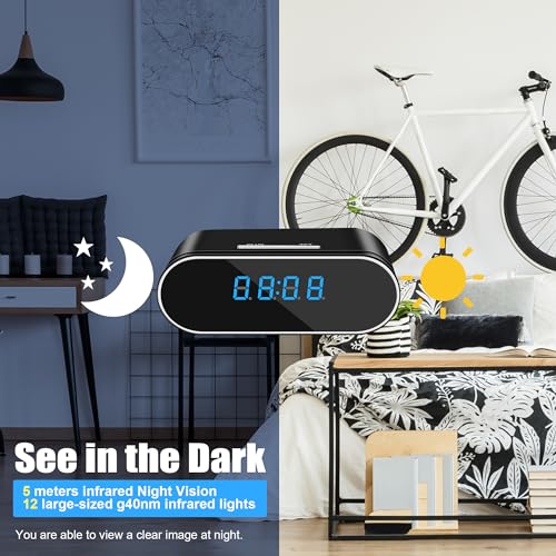 WiFi Spy Camera Clock: 1080P Mini Home Security