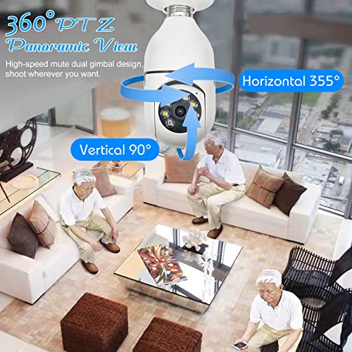 Wi-Fi Light Bulb Security Camera with Two-Way Voice