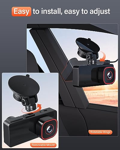 Wireless 3-Channel Dash Cam with Night Vision