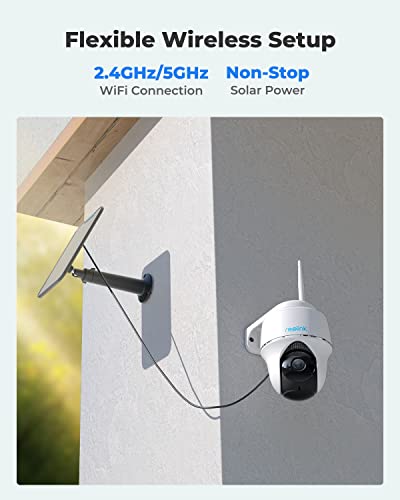 360° Pan-Tilt Wireless Solar Security Camera with Person/Vehicle Detection