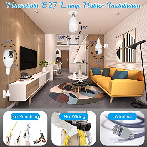 Wi-Fi Light Bulb Security Camera with Two-Way Voice