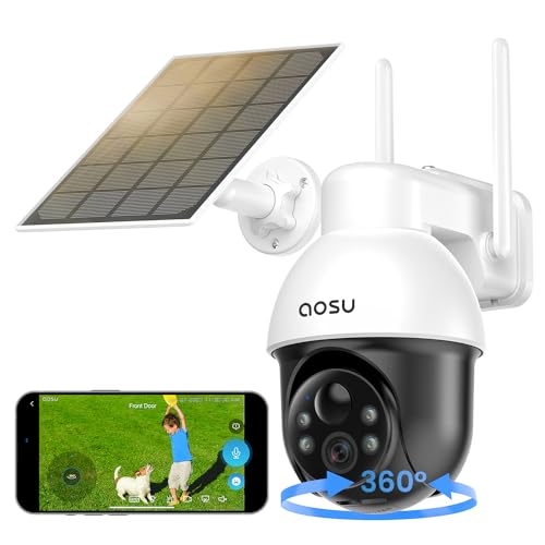 AOSU 5MP Solar Security Camera with Night Vision