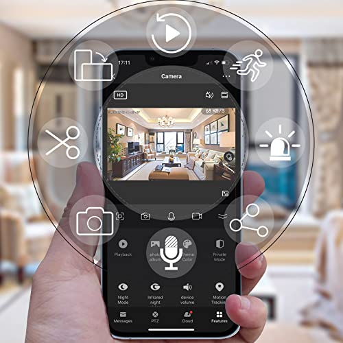Wi-Fi Light Bulb Security Camera with Two-Way Voice