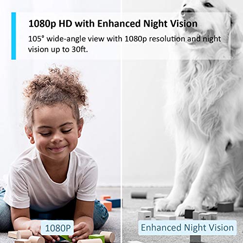 Mini Smart Security Camera, Indoor CCTV, Alexa&Google Home