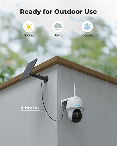 360° Pan-Tilt Wireless Solar Security Camera with Person/Vehicle Detection