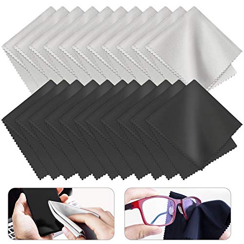 20Pcs Microfiber Cleaning Cloth for Glasses/Screens/Camera/Cell Phone