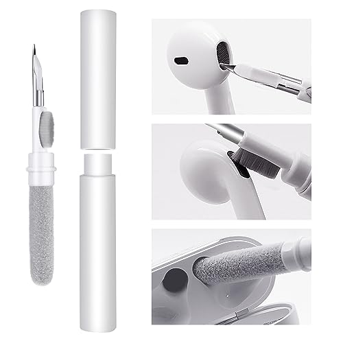 3-in-1 AirPod Cleaning Kit with Soft Brush - White