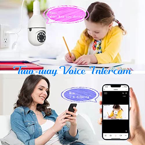 Wi-Fi Light Bulb Security Camera with Two-Way Voice