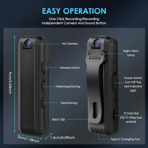 Mini Spy Camera HD 1080P - 64GB Memory