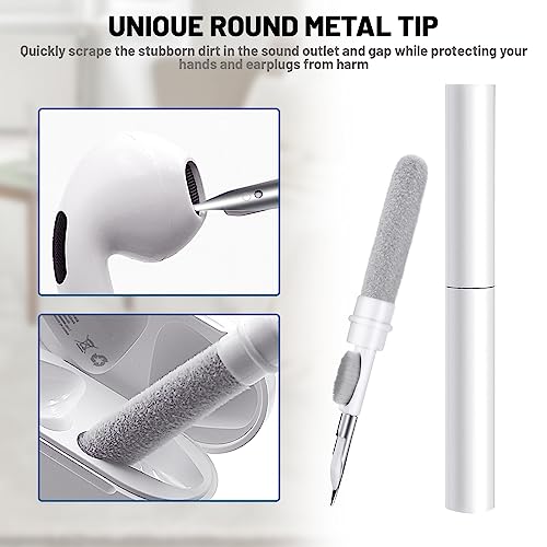 3-in-1 AirPod Cleaning Kit with Soft Brush - White