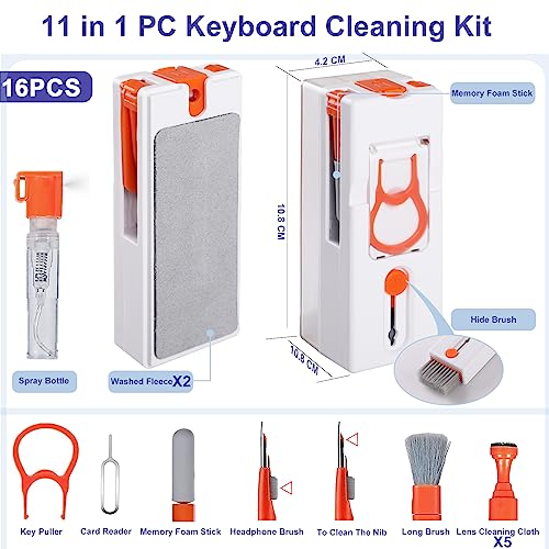 11-in-1 Keyboard Cleaning Kit for Gadgets: Laptops, Keyboards, Headphones