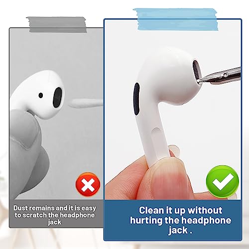 3-in-1 AirPod Cleaning Kit with Soft Brush - White