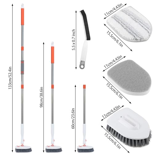 Multi-Purpose Long Handle Scrub Brush for Bathroom Shower