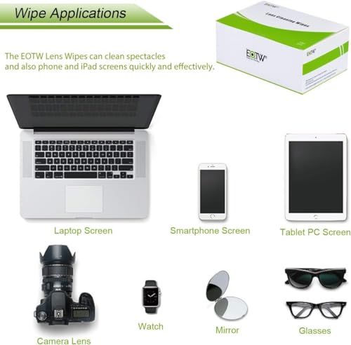 Individually Wrapped Screen Wipes, EOTW 120 Computer Glasses
