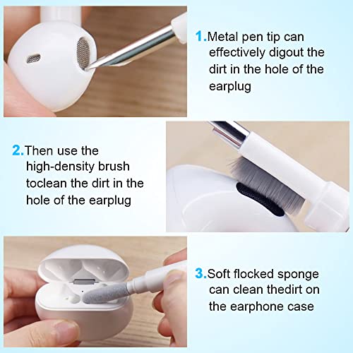 Vicloon Earbuds Cleaning Pen: Bluetooth Earphone Cleaner Kit