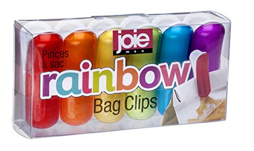 Joie 6pc Rainbow Bag Clips for Kitchen Gadgets