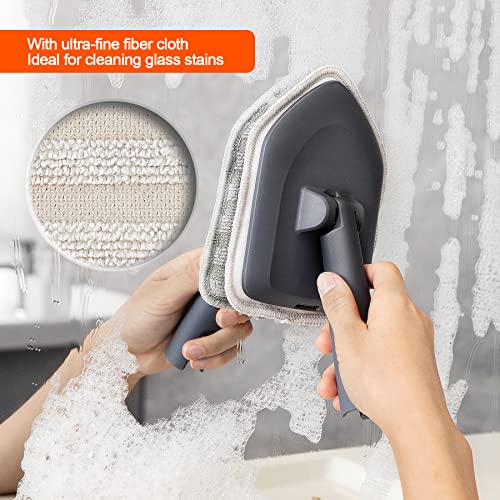 CLEANHOME Long Handle Shower Scrubber: 3 Cleaning Pads