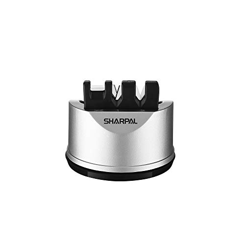 3-Stage Knife and Scissors Sharpener for Straight and Serrated Knives